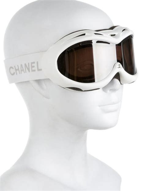 chanel snowboard goggles|Chanel glasses with pearl chain.